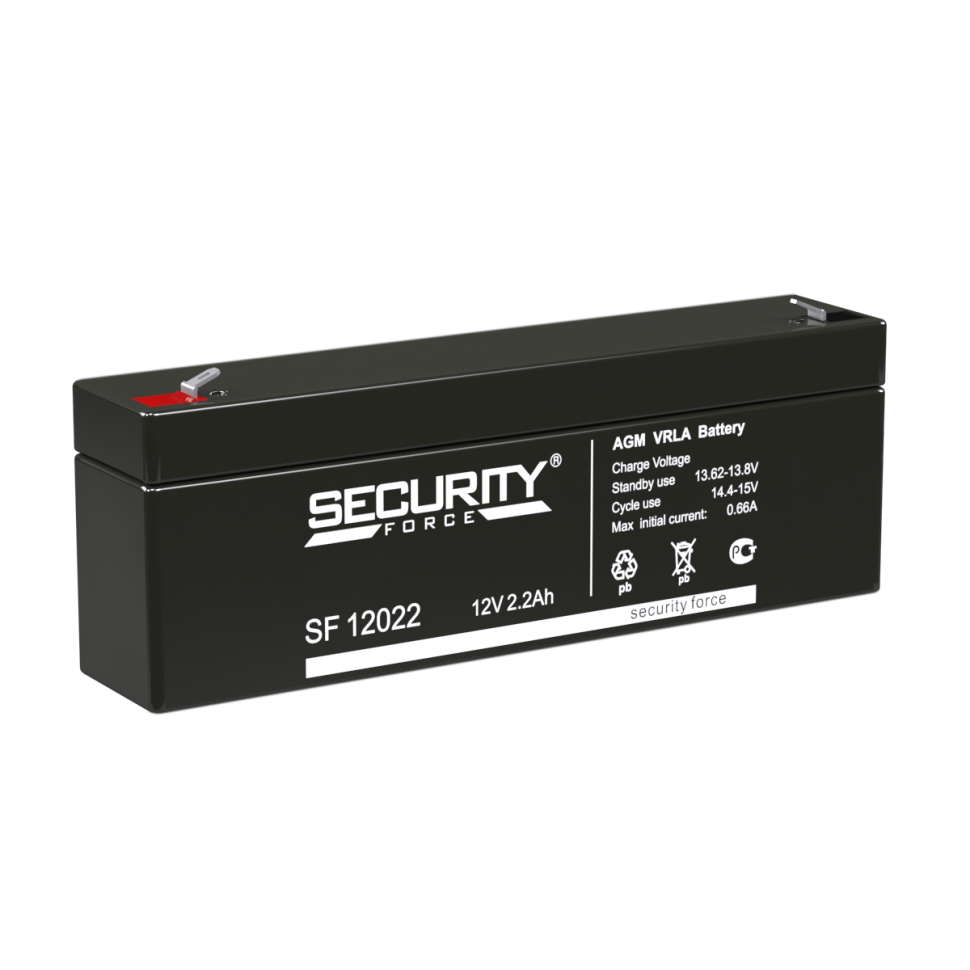 Аккумулятор для ИБП -  Security Force SF 12022 - 12 вольт 2.2 ампер